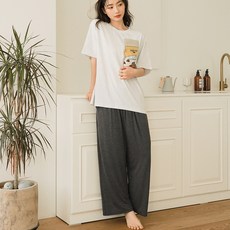 파란 여성용 아이리스 썸머 아이스 바지