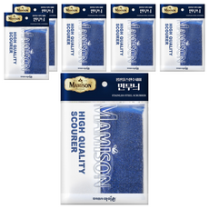 Mamison 平板不鏽鋼絲素色強力菜瓜布 隨機出貨, 6個, 1入