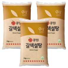 큐원 갈색설탕, 5kg, 3개