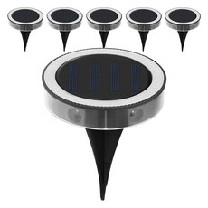 태양광 써클 잔디 조명 6구, 화이트
