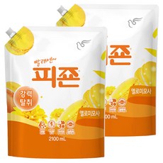 피죤 레귤러 섬유유연제 옐로미모사 리필, 2.1L, 1개입, 2개