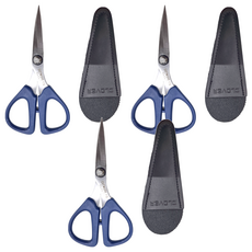 Clover 可樂牌 剪刀 附皮套, 鋼/ABS樹脂/皮革, 日本產, 長11.5公分, CL36-666, 3個