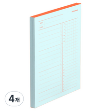 motemote 便條磚 10分鐘, 藍色, 4個, 80張