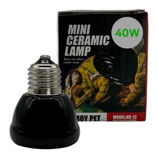 노모이펫 반려동물 미니 세라믹 히팅램프 ND-13 40W, 블랙, 1개