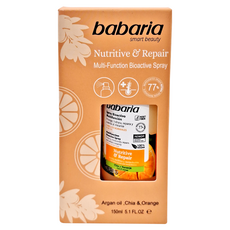 babaria 多效髮絲滋養修護噴霧, 奇亞籽+甜橙, 摩洛哥堅果油, 馬魯拉油, 150ml, 1瓶