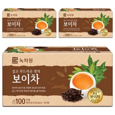 NOKCHAWON 綠茶園 普洱茶茶包, 0.9g, 100包, 3盒