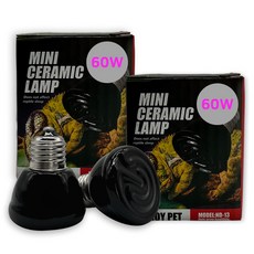 노모이펫 ND-13 미니 세라믹 히팅램프 60W, 혼합색상, 2개