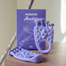 DAHAK ACHIO 腳底穴位按摩伸展帶 雙腳穿戴組, 紫色, 1套