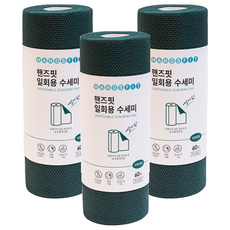핸즈핏 일회용 수세미, 그린, 60개입, 3개