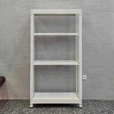 영진앵글 국내 제조 중량랙 선반 연결형 방문설치, 화이트, 4단