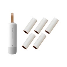 JISULIFE 迷你隨身滾筒黏毛器+替換紙 5入, 1套