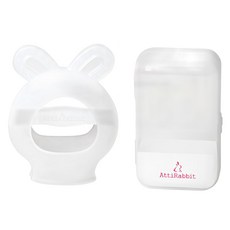 아띠래빗 토끼 글러브형 치발기 + 전용 케이스 세트, 치발기 + 케이스, 투명(치발기), 1세트