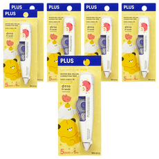 PLUS 普樂士 MR智慧型滾輪修正帶 dtto friends 52-880, 6個, 腸太郎抱大蒜君