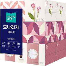mona LISa. 花朵美容盒裝面紙 2層, 180張, 6個