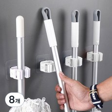LivingHomeDetail 清潔工具掛鉤架 LHD 021, 白色, 8個