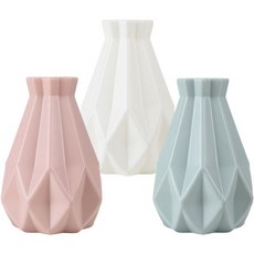 DECO TREE 粉彩塑膠室內裝飾花瓶 3件組, 混合色