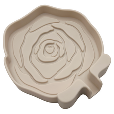 바코젤 플라워 미끄럼방지 물빠짐 실리콘 비누받침, 베이지, 1개