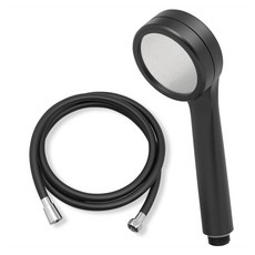 Jb JEIL BATH 蓮蓬頭+防水垢PVC淋浴軟管1.5m組, 1組, 黑色