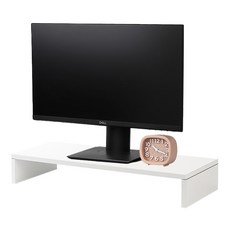 씨앤초이스 싱글 원목 모니터 받침대 1단, 화이트