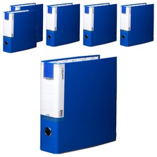 Heemang 3孔D型環合紙活頁夾 7cm, 藍色, 6個