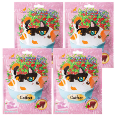 Catfeet 呼嚕愛乾淨 蔓越莓化毛潔牙餅, 鮪魚, 60g, 4包