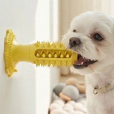 Petconomy 狗狗矽膠啾啾玩具, 黃色, 1個