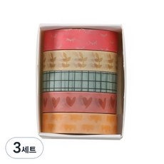 Kkokka 日記裝飾紙膠帶 5入, 3套, 02