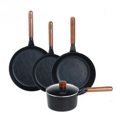 DORCO 多可樂客 Foresta 第三季 IH 電磁爐適用鍋具 5件組, 黑色, 1套, 5件