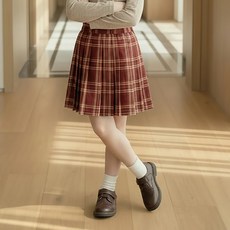 CONTIKIDS 女童薄荷綠格紋裙