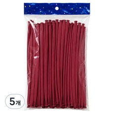 마다꾸미 요술 매직 파티 막대풍선 100p, 매트가넷레드, 5개