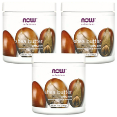 NOW Solutions 純乳木果油膏 100%純淨 滋潤保濕, 198g, 3罐