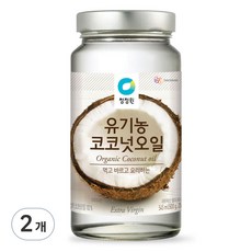 청정원 유기농 코코넛오일, 545ml, 500g, 2개