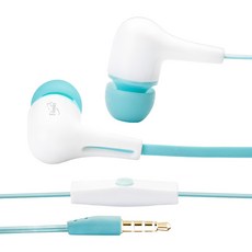 E-books S23 線控接聽入耳式耳機 適用平板電腦 智慧型手機 單孔插筆電 多媒體播放器, E-EPA084, 綠色 + 白色