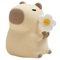 卡皮巴拉 小夜燈, 多場景適用 持久續航, 七彩變色, 花朵款