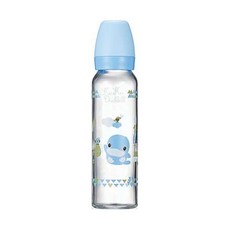 KU.KU Duckbill 酷咕鴨 超矽晶標準玻璃奶瓶, 藍色, 240ml, 1個