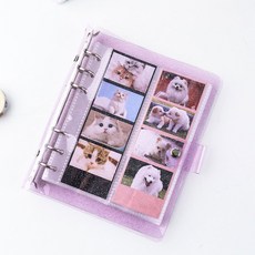 Betterbies 透明亮片四格照片相簿 + 含內頁, 10張, 01 紫色