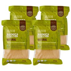 오르코 천연당 갈색설탕, 3kg, 4개