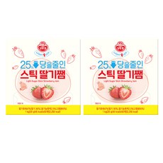 오뚜기 라이트앤조이 당을줄인 스틱딸기잼, 20g, 100개