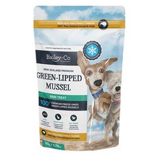 Bailey+Co 倍立 凍乾零食 犬用 綠貽貝 50g, 1包