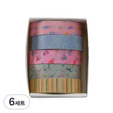 꼬까 다꾸 마스킹 테이프 5개입, 03, 6세트