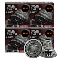 NOMOY PET 爬蟲用鹵素 UVA UVB 3.0 加熱燈 75W ND-10, 混合色, 4個