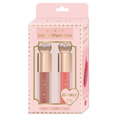 UNICAT 變臉貓 光澤亮色柔潤液態腮紅組 9ml, Dusky Rose 午夜玫瑰 + Cotton Candy 甜蜜糖果色, 1盒