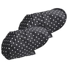 Junying Fang 立體機車手把套, 黑白點, 1雙