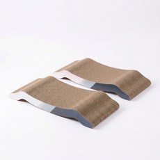 세이코코아 대형 골판지 캣 스크래쳐 W형, 혼합색상, 2개