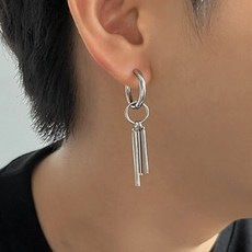 젤루나 전체 써지컬 세줄 쓰리 롱스틱 유니크 드롭 원터치링 이어커프 귀찌 P-576 2p