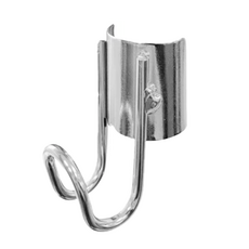 KI WISH 居家生活 半套筒U型掛勾 適用管徑2.54cm 鐵線材質 台灣製造, 銀色, 1個