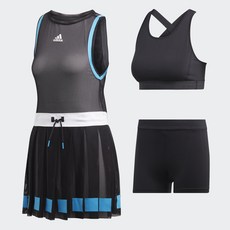 adidas 愛迪達 女款無袖連衣百褶裙+運動內衣+短褲套裝 DP0266