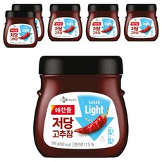 해찬들 저당 고추장, 500g, 6개