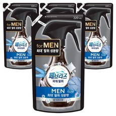 febreze 風倍清 織物除臭劑 男士酷爽水漾香氛 補充包, 320ml, 4個