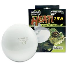 노모이펫 파충류 프로스트 바스킹 스팟 UVA램프 25W ND-05, 1개, 흰색